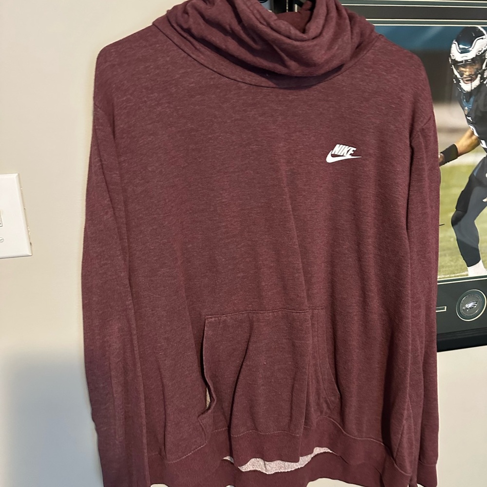 Nike Maroon Hoodie with Logo
